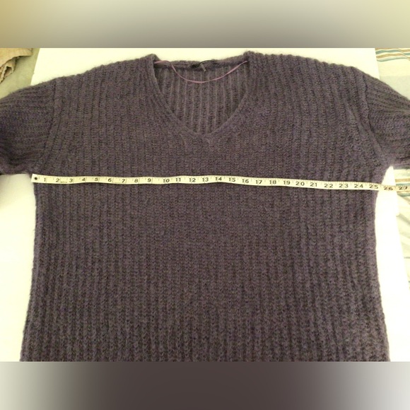 Luisa Cerano Mohair blend  oversized sweater Sz 16 Purple Casual Quiet Luxury - Picture 7 of 9